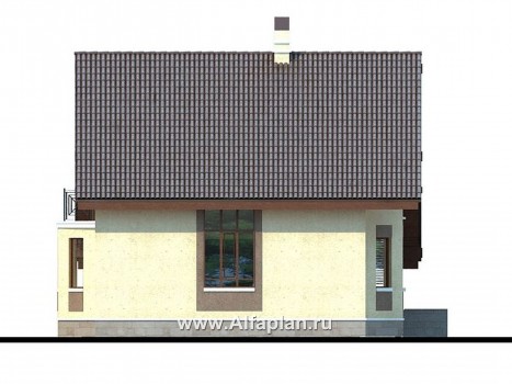 «Регенсбург» - проект дома из газобетона, с эркером и с гаражом, в немецком стиле - превью фасада дома