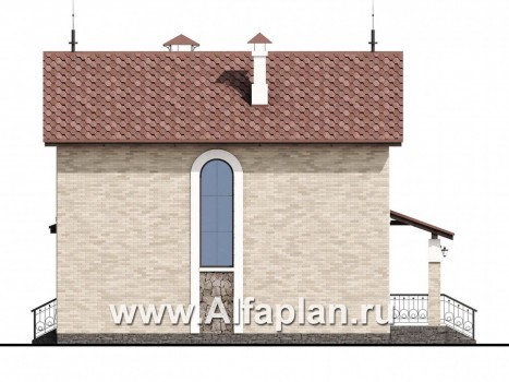«Огни залива» - проект двухэтажного дома, планировка с террасой и мастер спальня - превью фасада дома