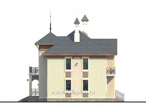 «Разумовский» - проект двухэтажного дома, с террасой, со вторым светом - превью фасада дома