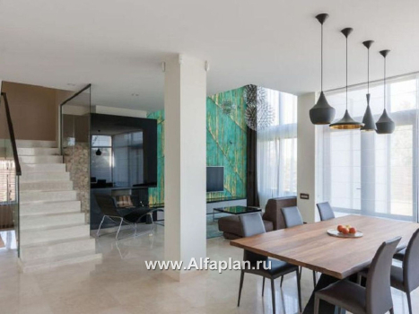 Проекты домов Альфаплан - «Современник» с панорамными окнами - превью дополнительного изображения №5