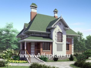 Проекты домов Альфаплан - «Шале Малек» - компактный загородный дом для небольшого участка - превью основного изображения