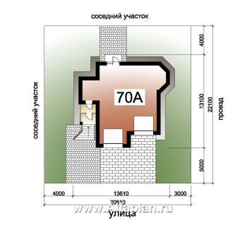 Проекты домов Альфаплан - «Корвет» - трехэтажный коттедж с двумя гаражами - превью дополнительного изображения №4
