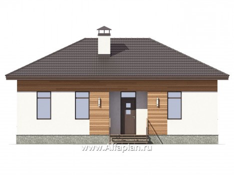 Проекты домов Альфаплан - Уютная дача для небольшой семьи - превью фасада №1