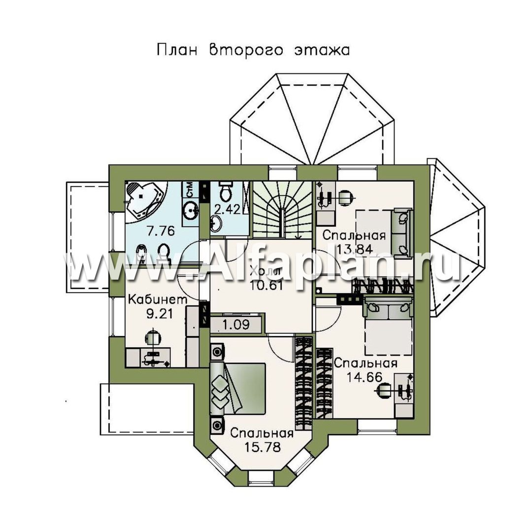 Изображение плана проекта «Успех Плюс» — проект двухэтажного коттеджа, с эркером,  с цокольным этажом №3