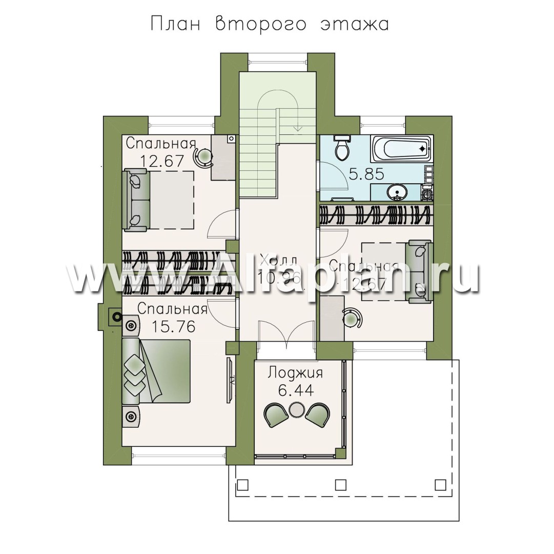 Изображение плана проекта «Траектория» - проект двухэтажного дома, современный стиль, с сауной и с террасой №3